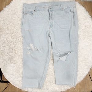 Old Navy High Rise Slouchy Straight Jeans 24 Distressed Button Fly